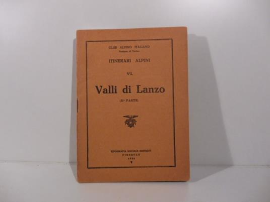 Itinerari alpini. Valli di Lanzo (II parte) - copertina