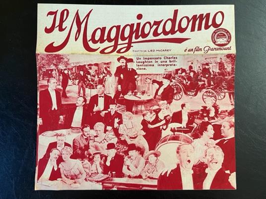 Il maggiordomo. Un film di Leo McCarey (Foglietto promozionale) - copertina