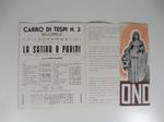 PNF. Il teatro deve essere destinato al popolo. Pieghevole della Commedia La satura e Parini di Paolo Ferrari