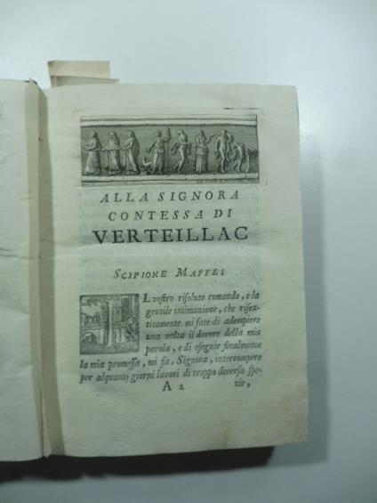 La Merope. Tragedia con annotazioni dell'autore e con la sua risposta alla lettera del Sig. di Voltaire. Aggiungesi per altra mano la version francese del Sig. Freret.. - Scipione Maffei - copertina