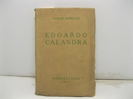 Edoardo Calandra - Giorgio Petrocchi - copertina