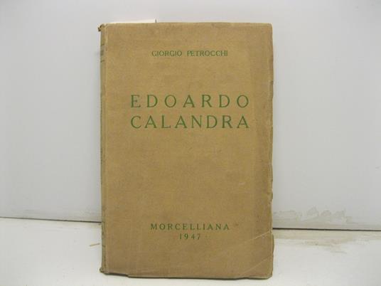 Edoardo Calandra - Giorgio Petrocchi - copertina