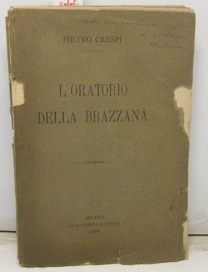 L' oratorio della Brazzana - Pietro Crespi - copertina