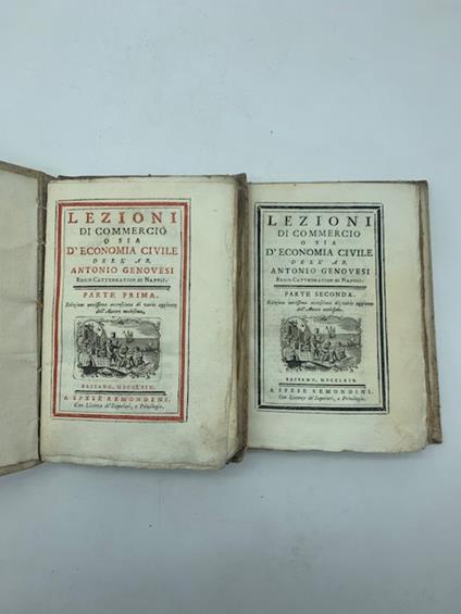 Lezioni di commercio o sia d'economia civile. Parte prima (-seconda) - Antonio Genovesi - copertina