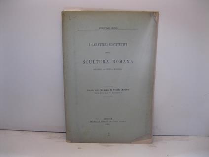 I caratteri costitutivi della scultura romana secondo la critica moderna - Serafino Ricci - copertina