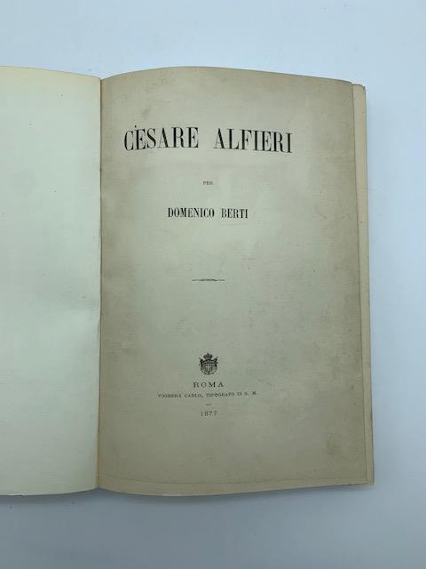 Cesare Alfieri - Domenico Berti - copertina