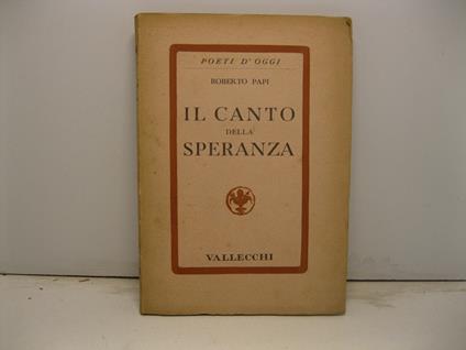 Il canto della speranza - Roberto Papi - copertina