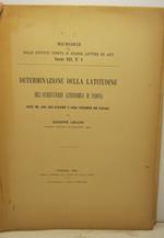 Determinazione della latitudine dell'osservatorio astronomico di Padova fatta nel 1892 coll'altazimut e collo strumento dei passaggi