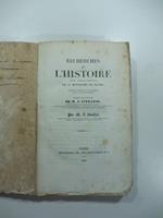 Recherches sur l'histoire et sur l'ancienne constitution de la monarchie de Savoie