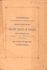 Appendice alla Relazione 21 dicembre 1870 sulle condizioni del Collegio Saporiti in Vigevano. Lettera