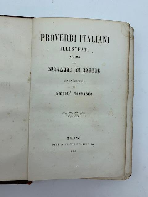Proverbi italiani illustrati a cura di Giovanni De Castro - Giovanni De Castro - copertina