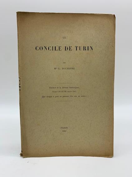 Le Concile de Turin - Louis Duchesne - copertina