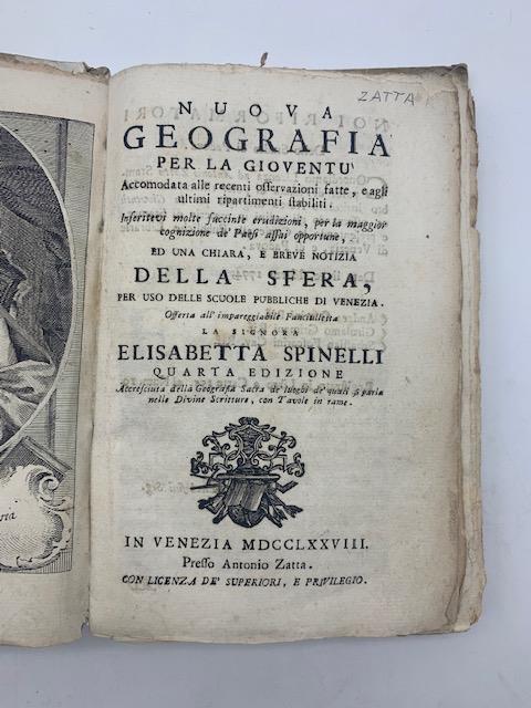 Nuova geografia per la gioventu' accomodata alle recenti osservazioni fatte...per uso delle scuole pubbliche di Venezia - copertina