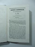 Notizie sul Te (Thea chinensis. De. Cand.). Stralcio da: Nuovo giornale de' letterati. N. 79. 1835