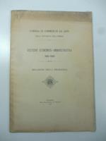 Camera di commercio ed arti della provincia dell'Umbria. Gestione economico-amministrativa 1885-1888. Relazione della presidenza