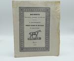 Decreti, regolamenti, istruzioni, ed altri atti relativi al miglioramento delle razze di cavalli nel Regno di Napoli