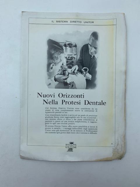 Il sistema diretto Unitor. Nuovi orizzonti nella protesi dentale (Catalogo) - copertina