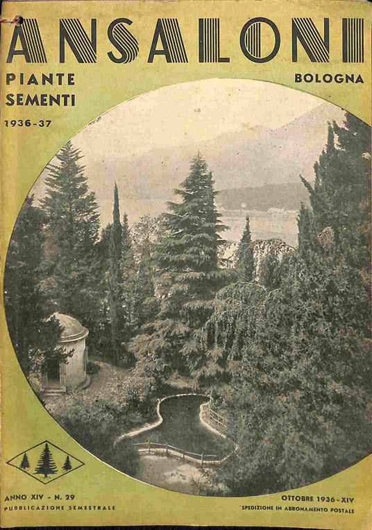 Ansaloni, Bologna. Piante e sementi 1936-37 (catalogo) - copertina