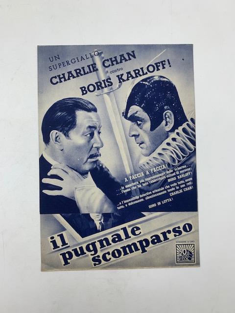 Il pugnale scomparso. Charlie Chan contro Boris Karloff (pieghevole promozionale) - copertina