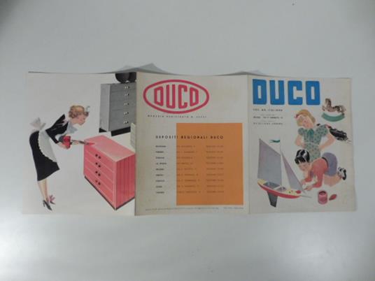 Duco. Soc. An. Italiana. Stabilimento Avigliana. (Pieghevole pubblicitario) - copertina