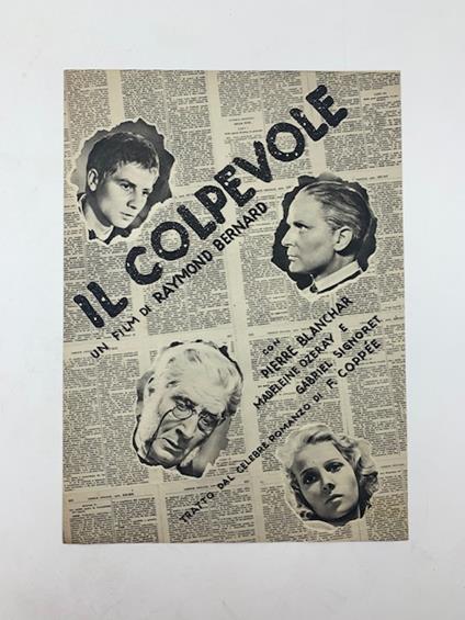 Il colpevole. Un film di Raymond Bernard (pieghevole promozionale) - copertina