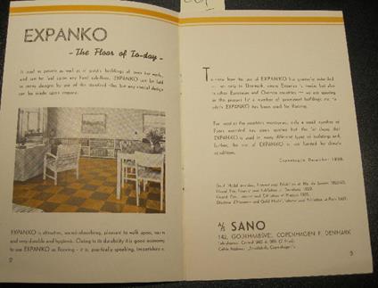 References for Expanko, the floor of today manufactured by A/S Sano, Copenhagen F., Denmark - copertina