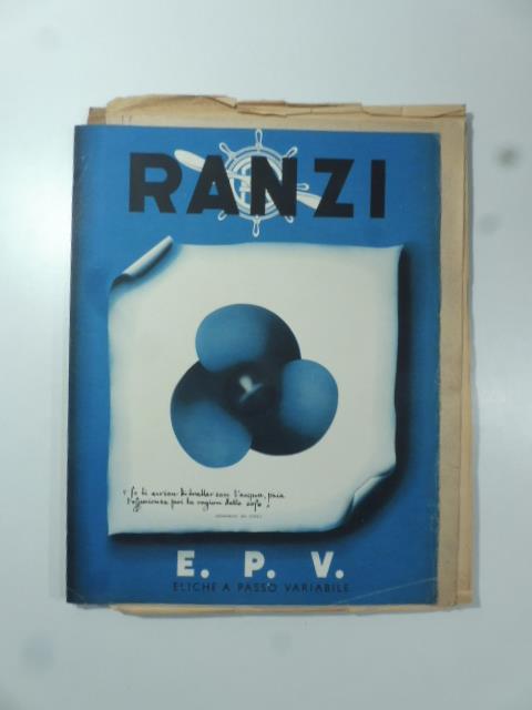 Ranzi. E. P. V. Eliche a passo variabile. Officine e fonderie G. Cesare Ranzi. Legnano - copertina