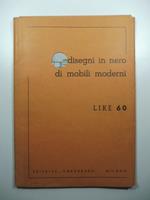 Editrice Casarredo, Milano. Disegni in nero di mobili moderni