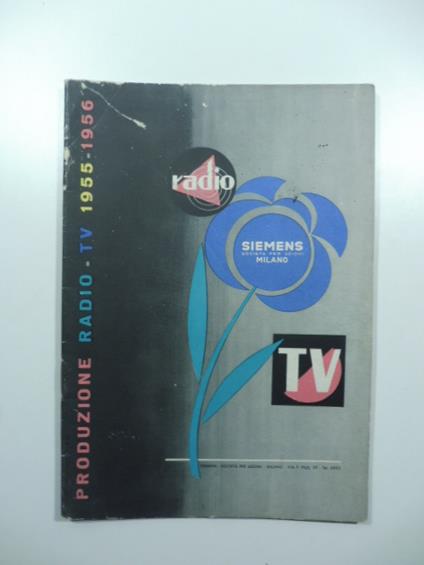 Produzione radio-tv Siemens 1955-56. Brochure pubblicitaria - copertina