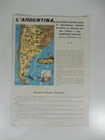 L' Argentina. Pieghevole promozionale a cura dell'Ufficio economico dell'ambasciata argentina in Italia per la XXXVI Fiera di Milano