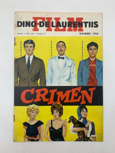 Dino De Laurentiis film. Dicembre 1960. Crimen. Un film di Mario Camerini - copertina