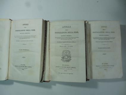 Annali della propagazione della Fede. Raccolta periodica, 1840, 1841, 1842 - copertina