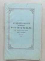 Accademia poliglotta che gli alunni del Pontificio Collegio urbano De Propaganda Fide offrono a' Santi Re Magi per l'Epifania del Signore nell'anno 1866