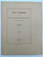 Atti e Memorie della Regia Deputazione di Storia patria per le provincie di Romagna. Anno quinto