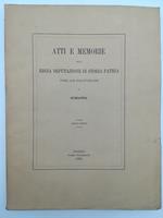 Atti e Memorie della Regia Deputazione di Storia patria per le provincie di Romagna. Anno sesto