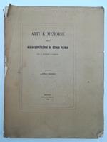 Atti e Memorie della Regia Deputazione di Storia patria per le provincie di Romagna. Anno nono