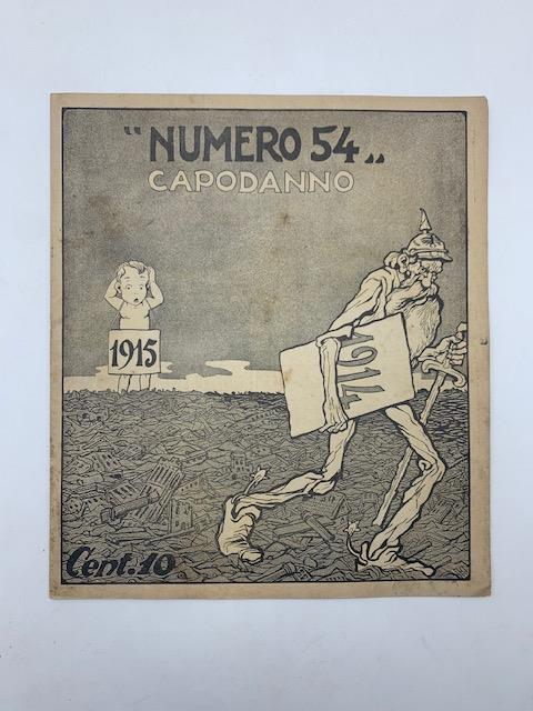 Numero. Settimanale umoristico illustrato, anno III, n. 54 - copertina