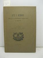 Atti e memorie della R. Accademia Virgiliana di mantova, anno MCMXV, nuova serie, vol. VIII, parte I