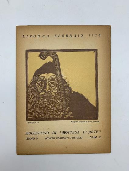 Bollettino di Bottega d'Arte, num. 2, febbraio 1926 (La mostra fotografica: Corrado Baroni, Eugenio Capecchi, Bruno Miniati) - copertina