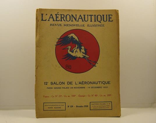 L' ae'ronautique. Revue mensuelle illustre'e - copertina