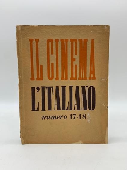 L' Italiano. Periodico della Rivoluzione fascista. Numero 17-18. Il cinema, gennaio-febbraio 1933 - copertina
