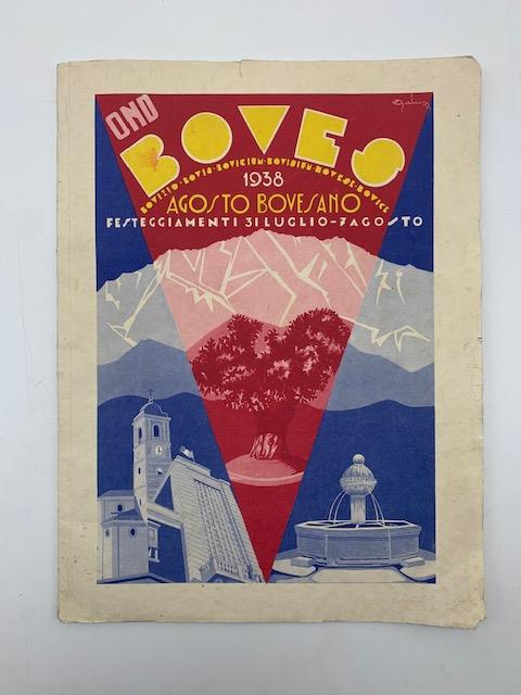 Boves. Agosto bovesano. Festeggiamenti 31 luglio - 7 agosto 1938 - copertina