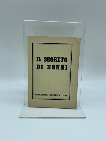 Il segreto di Nenni - copertina