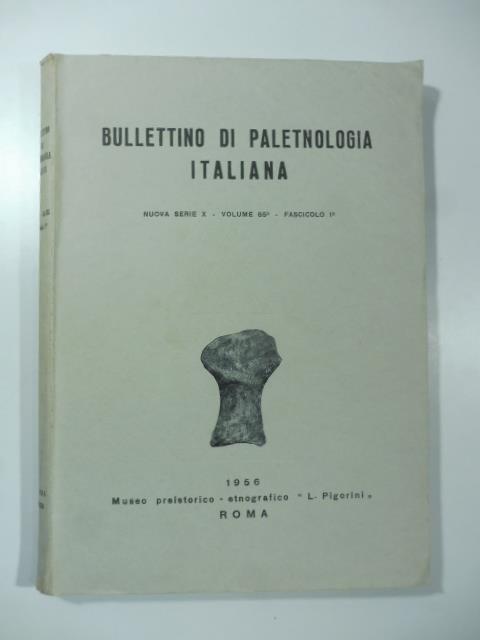 Bollettino di paleontologia italiana, volume 65, fascicolo 1 - copertina