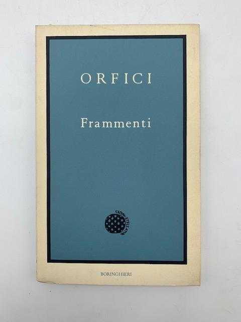 Orfici frammenti - copertina