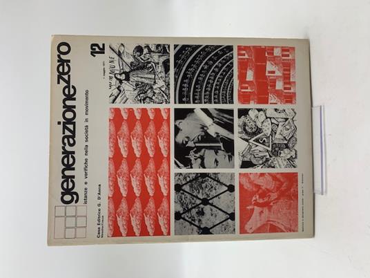 Generazione zero. Istanze e verifiche nella societa' in movimento, 12, 1 maggio 1971 - copertina