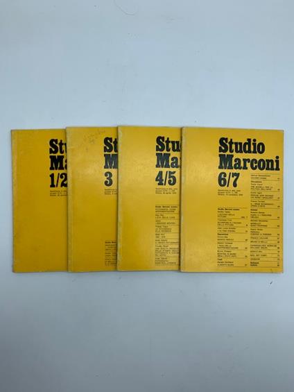Studio Marconi 1/2 3 4/5 6/7 1978 (annata completa) - copertina