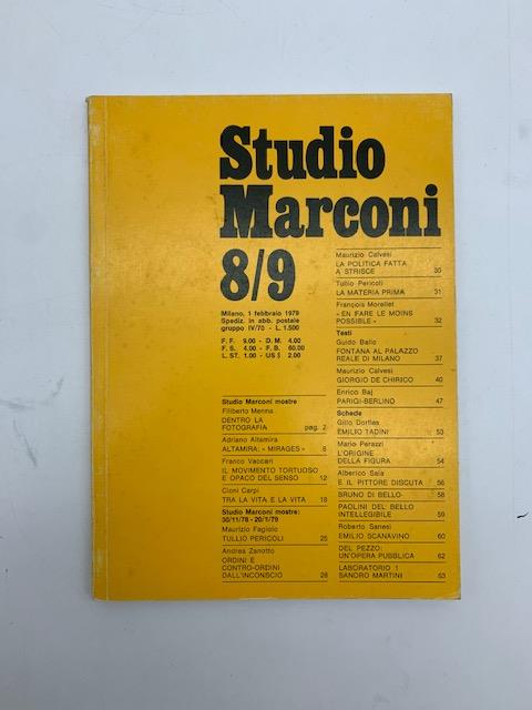 Studio Marconi 8/9, 1 febbraio 1979 - copertina