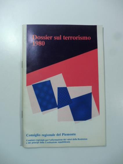 Dossier sul Terrorismo 1980. Consiglio regionale del Piemonte - copertina