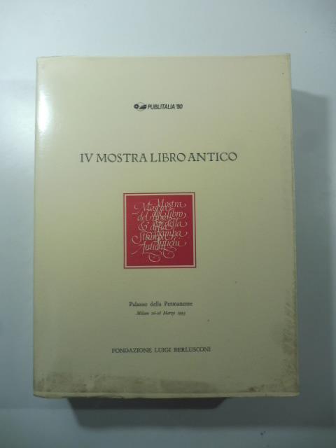 IV mostra libro antico - Palazzo della Permanente - copertina